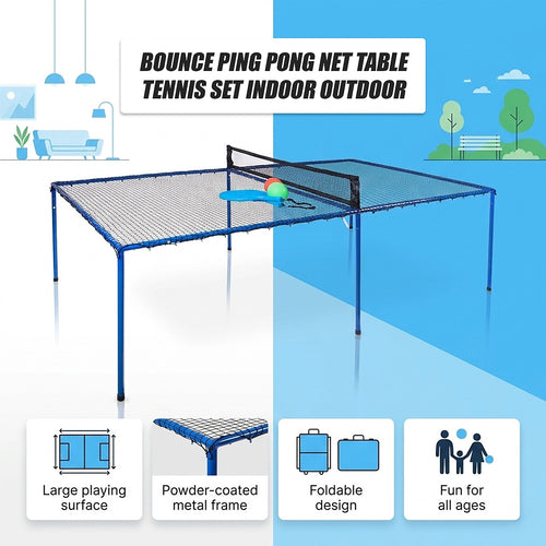 Bounce Ping Pong Net & Table Tennis Set – Indoor Outdoor Play