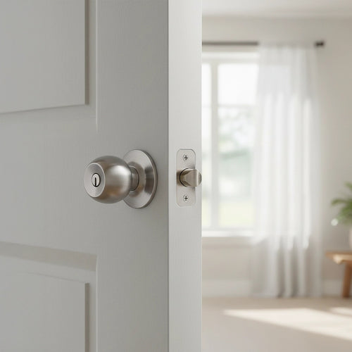 Round Door Lock Knob Set for Internal and Front Entry Doors