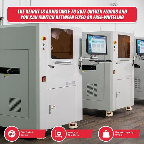 Leveling Casters Swivel Workbench Adjustable Wheel 1000KG Retractable 4PCS