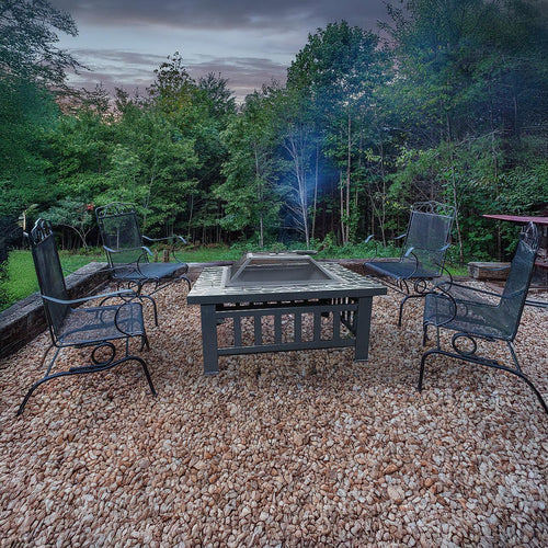 18" Square Metal Fire Pit Outdoor Heater