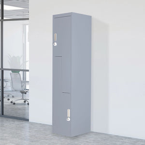 Multipurpose Locker – Grey Dual L-Shaped Door with 3-Digit Combination Lock