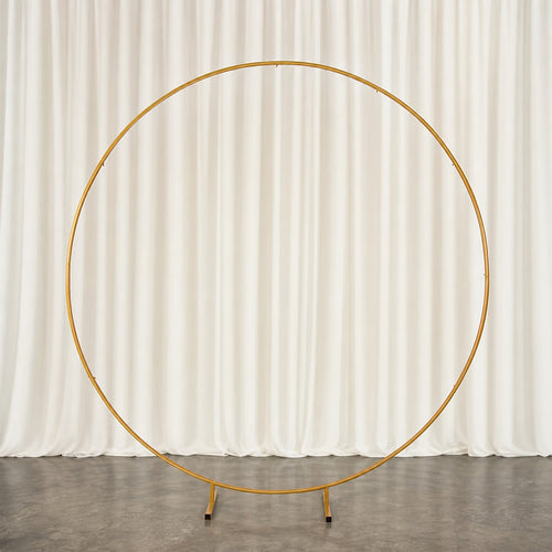 2M Wedding Hoop Round Arch Backdrop – Gold Display Stand for Events & Decor