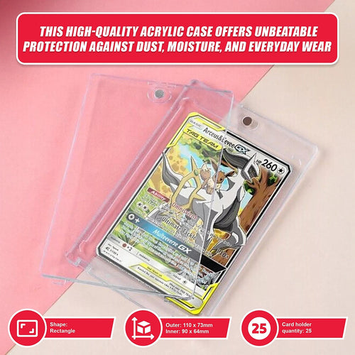 25-Pack Magnetic Card Holders – 35pt Trading Cards Protection for Sports & Collectibles