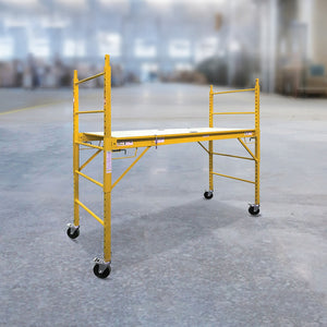 Yellow Mobile Safety High Scaffold / Ladder Tool - 450kg