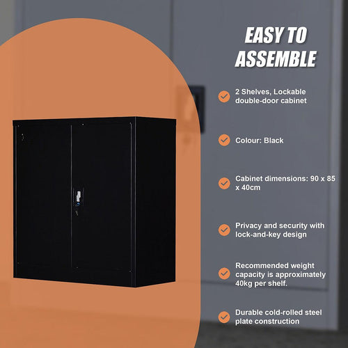 Two-Door Shelf Office Gym Filing Cabinet Safe Storage Locker