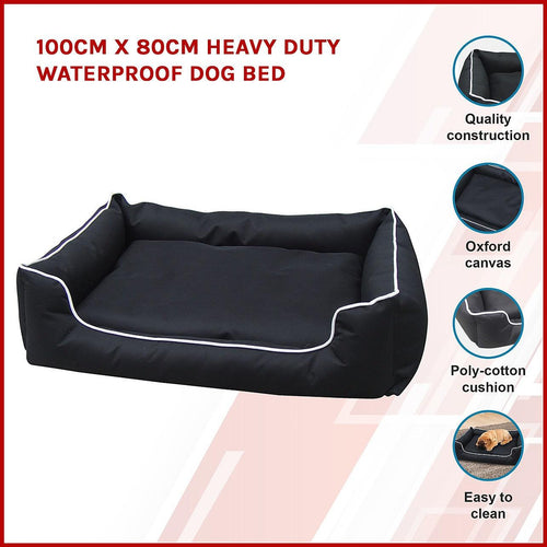 100 x 80cm Heavy Duty Waterproof Dog Bed
