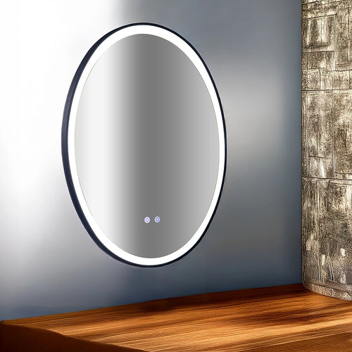 Oval Mirror LED Anti-Fog Illuminated Bathroom Living Room