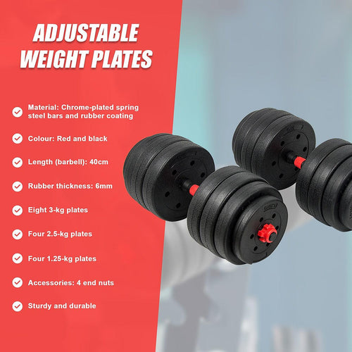 Adjustable Dumbbell Weights Set - 40kg 