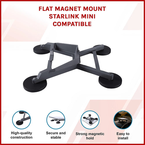 Starlink Mini Vehicle Magnet Mount – Flat Magnetic Base for Car, 4WD & RV