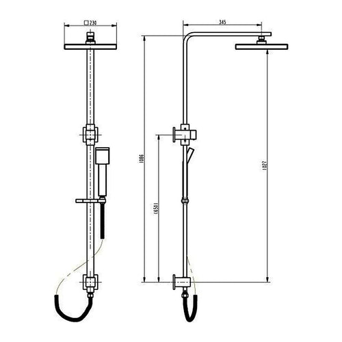 2-in-1 Massage Hand Shower & Head Tap Bathroom Mixer