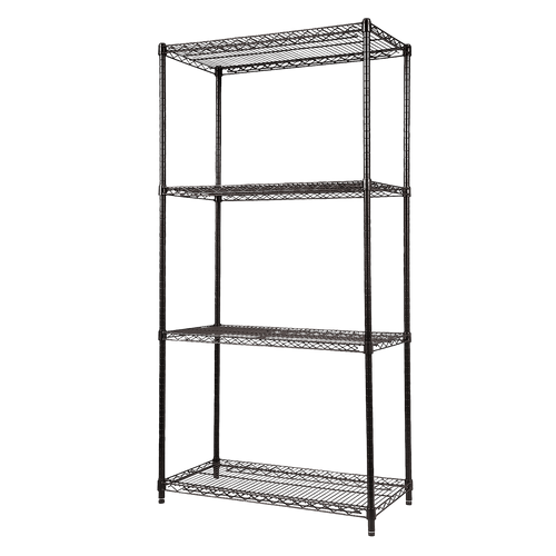 Modular Wire Storage Shelf 900 x 450 x 1800mm Steel Shelving - Baking Black Technology