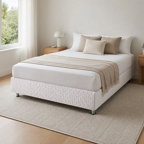 Double Bed Base with Slats & Cover – Sturdy Ensemble Frame