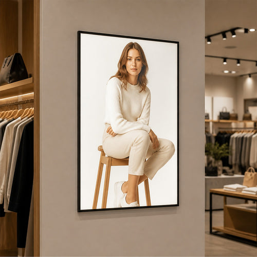 A1 LED Slim Advertising Lightbox Sign – Wall-Mounted Poster Board Menu Display Frame