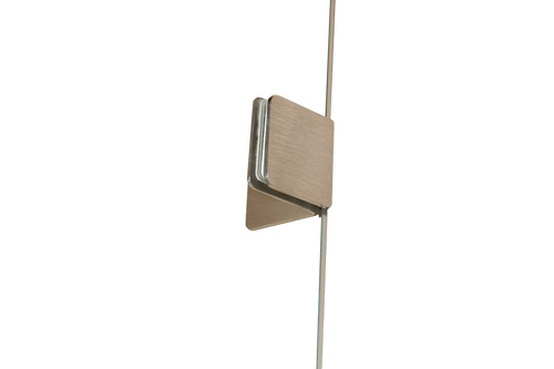 Frameless 10mm Glass Shower Screen 120 x 80cm Nickel Hinges/Brackets and Round Handle