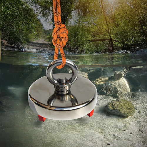 400Kg Salvage Strong Recovery Magnet Neodymium Hook Treasure Hunting Fishing