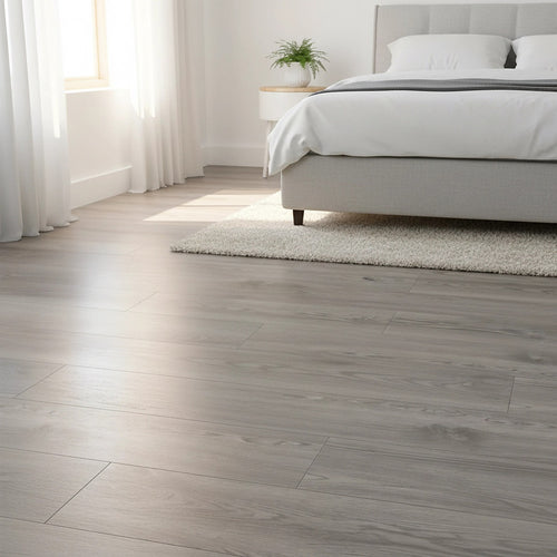 Vinyl Floor Tiles Wood Grain Ebony Look  – 16 Pack Peel & Stick Flooring