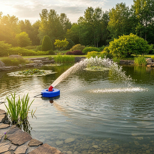 Large Floating Pond Fountain Pump for Outdoor Water Features & Efficient Aeration