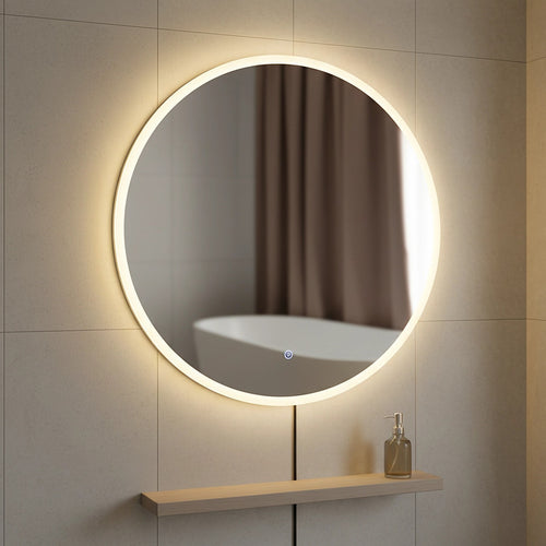 90cm Round LED Bathroom Vanity Mirror – Wall-Mounted with Touch Sensor & Colour Temp Control