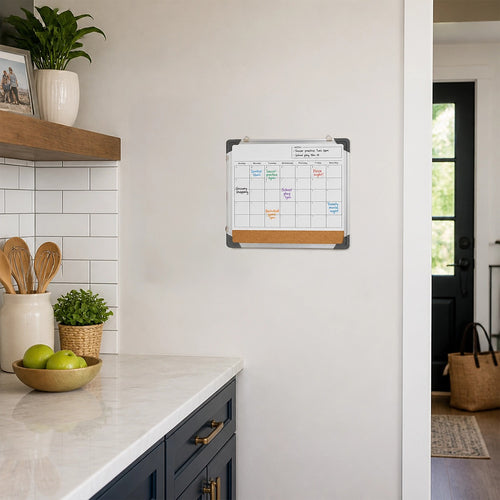Magnetic Whiteboard Calendar 40x30cm Double Sided Planner
