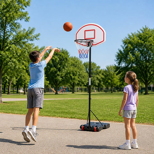Portable Basketball Hoop with Adjustable Height for Kids