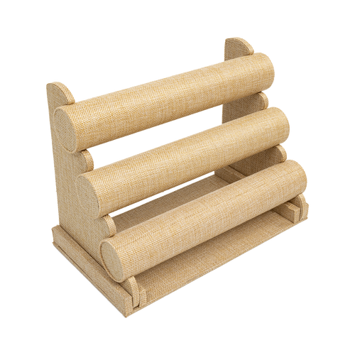 3-Tier Triple Bar Jewellery Display Rack for Watches Bracelets and Accessories