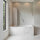 180° CHROME Pivot Door 6mm Safety Glass Bath Shower Screen By Della Francesca - 90 x 140cm