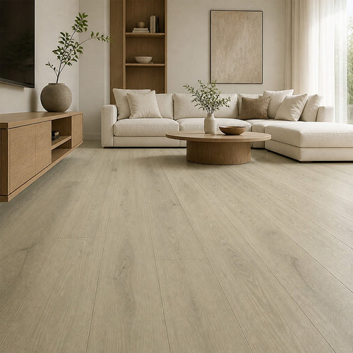 Self Adhesive Vinyl Floor Tiles Peel & Stick Flooring Light Grey Oak 16 Pack 2.3m²
