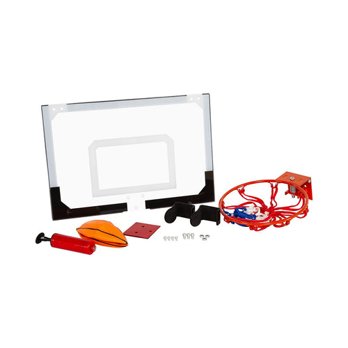 Indoor Mini Basketball Hoop Set – Door-Mounted Backboard Kit with Durable Ring & Mini Ball for Home Play