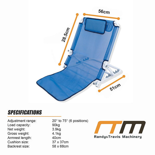 Adjustable Bed Backrest Support Foldable Sit Up Patient Chair