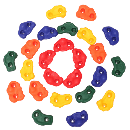 Jungle Gym Rock Climbing Holds Kids Wall Mounting Hardware Knotted Rope 25 Handles Playground