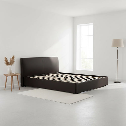 PU Leather Double Bed Ensemble Frame