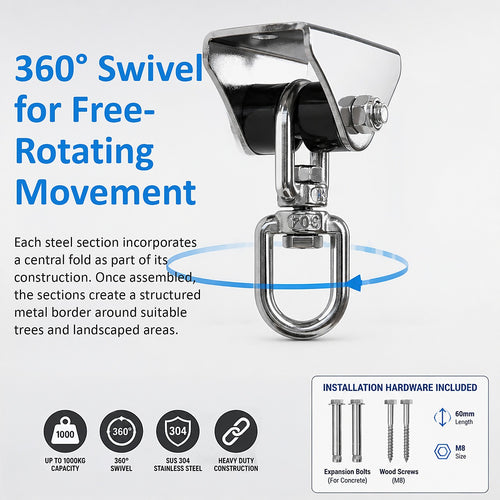 Swing Hanger – Heavy Duty Stainless Steel 360° Swivel Hook