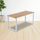 Table Bench Desk Legs Retro Industrial Design - White Square