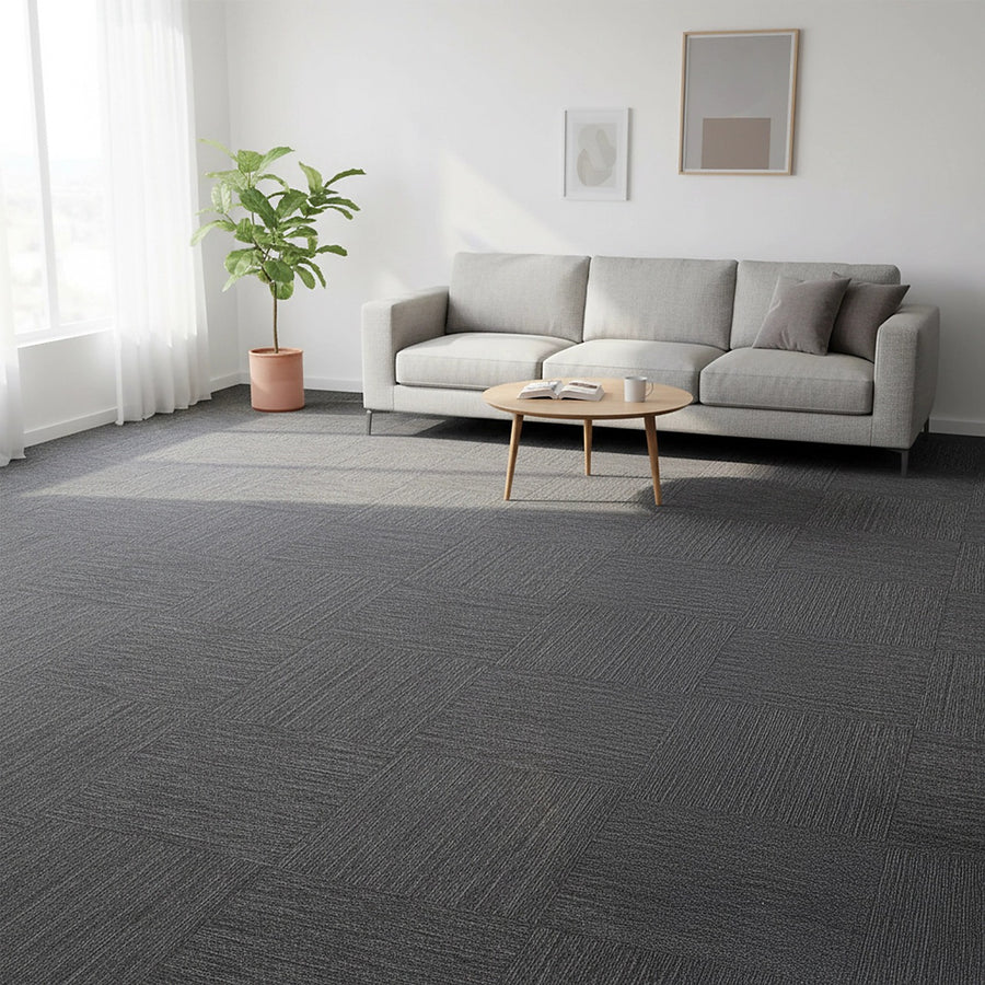 Premium Carpet Tiles in Charcoal – 5m² Pack for Home, Office & Commercial Flooring