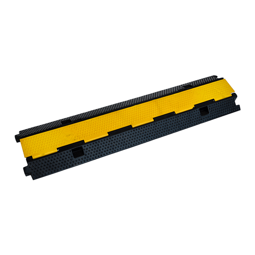 3pcs 2-Cable Rubber Electrical Wire Cover Heavy Duty Protector Dual Channel