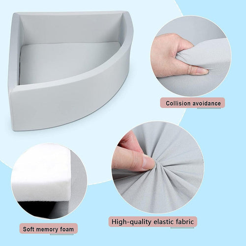 Corner Ball Pit Playpen Enclosure Grey 