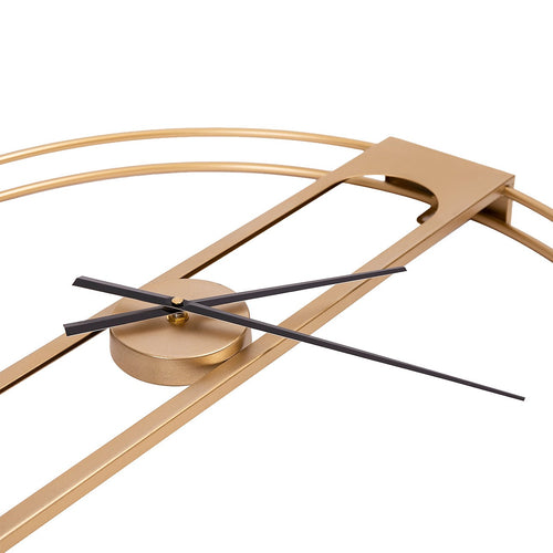 Gold Clover Metal Wall Clock