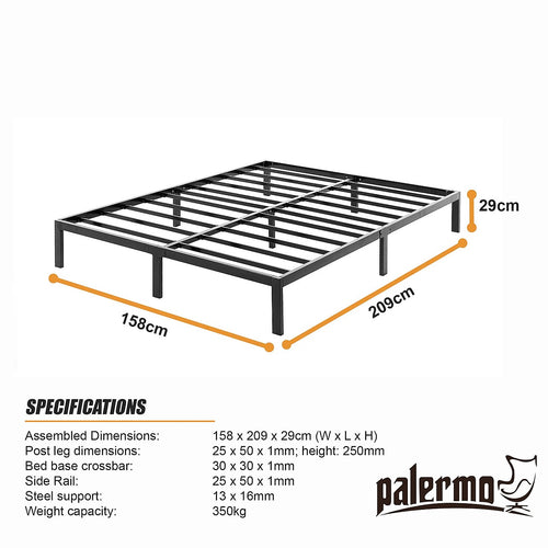 Queen Heavy-Duty Steel Bed Frame Base for Australian Mattresses