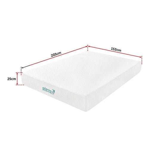 Queen 25cm Gel Memory Foam Mattress Dual-Layered - CertiPUR-US