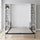 Queen Wall Bed in White – Space Saving Murphy Bed Kit with Black Door Handle