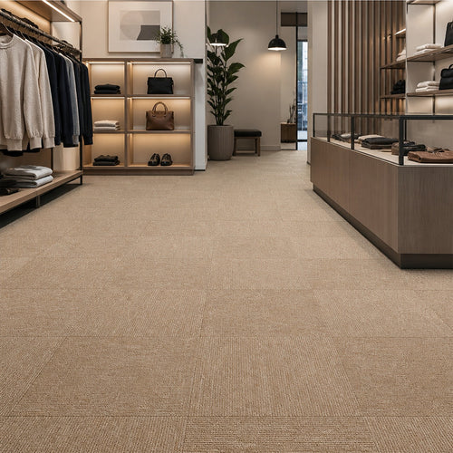 5m² Beige Carpet Tiles Set – Commercial & Home Flooring for Office, Retail & Living Areas