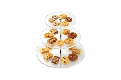 3 Tier Acrylic Cake Stand Set Round Dessert Display Stand