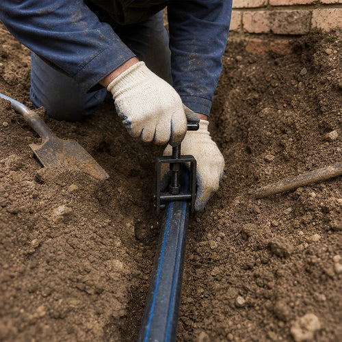MDPE Pipe Squeeze-Off Tool 0–32mm Adjustable Flow Clamp