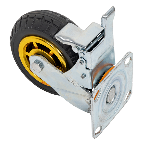 Castor Wheels 4 x 6" 150mm Swivel Silent Caster 2 Brakes 800KG