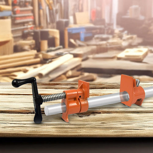 3/4" Wood Gluing Pipe Clamp Set (4 Pack) Heavy Duty PRO Woodworking Cast Iron