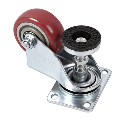 76mm Heavy Duty Swivel Caster Wheels with M12 Screw Feet – Set of 4