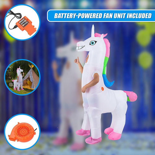 Giant Unicorn Fancy Dress Inflatable Suit -Fan Operated Costume