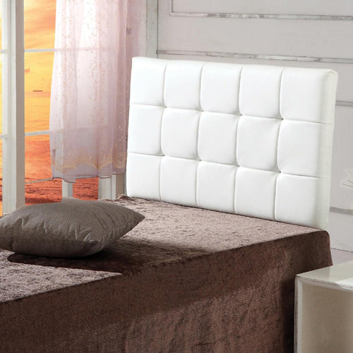 Single PU Leather Bed Deluxe Headboard Bedhead - White