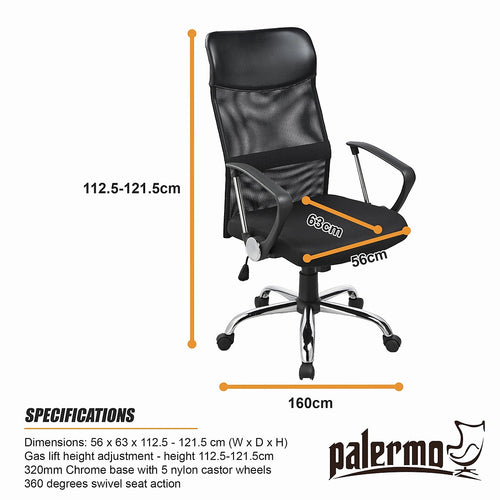 Ergonomic Mesh PU Leather Office Chair