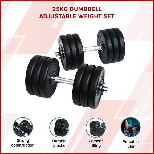 35KG Dumbbell Adjustable Weight Set 